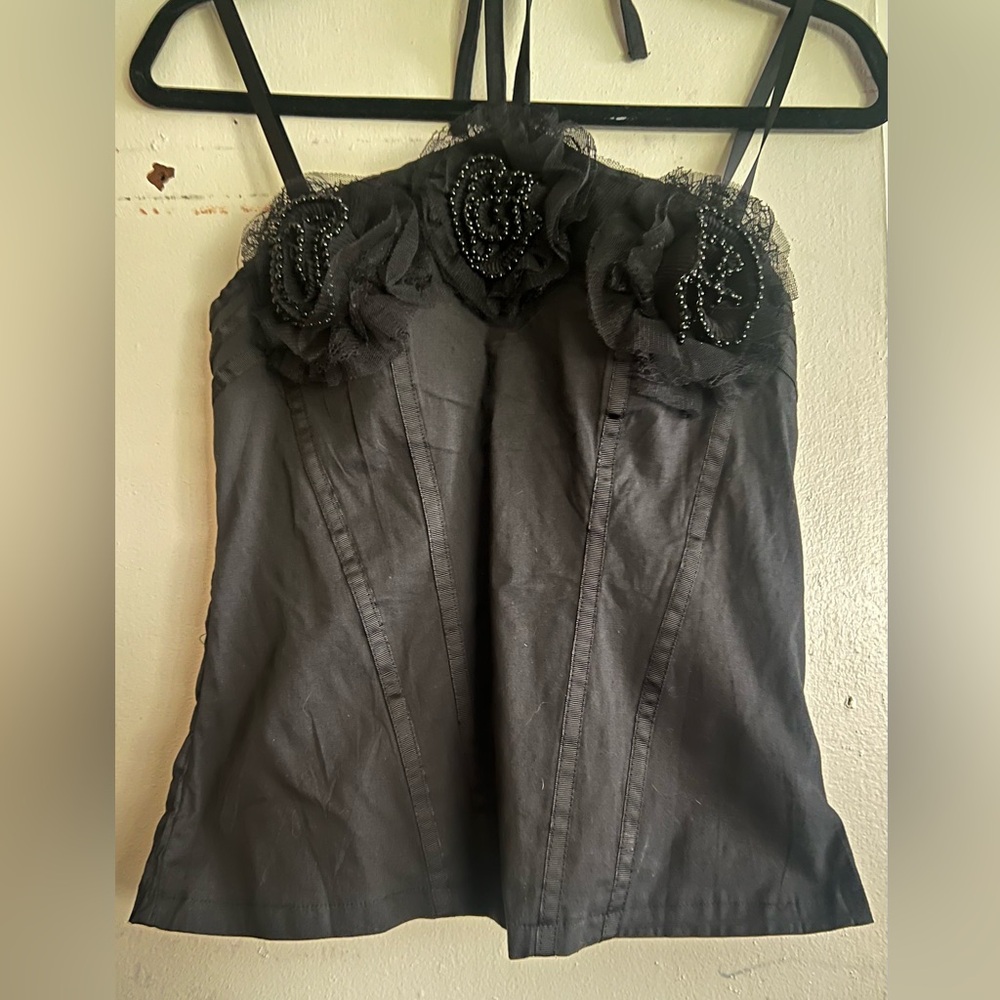 Black corset style top